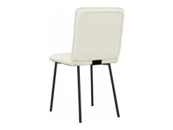 Sillas de comedor 2 unidades terciopelo crema