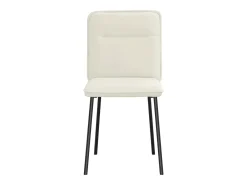 Sillas de comedor 2 unidades terciopelo crema