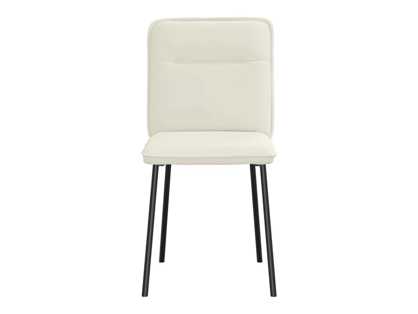 Sillas de comedor 2 unidades terciopelo crema