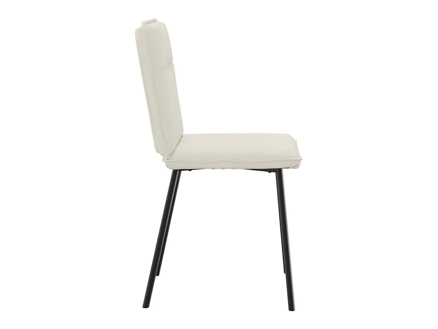 Sillas de comedor 2 unidades terciopelo crema