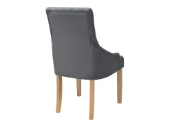 Sillas de comedor 6 unidades de tela gris oscuro