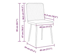 Sillas de comedor 2 unidades terciopelo gris oscuro