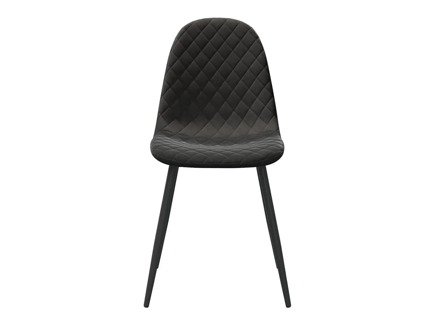 Sillas de comedor 2 unidades terciopelo negro