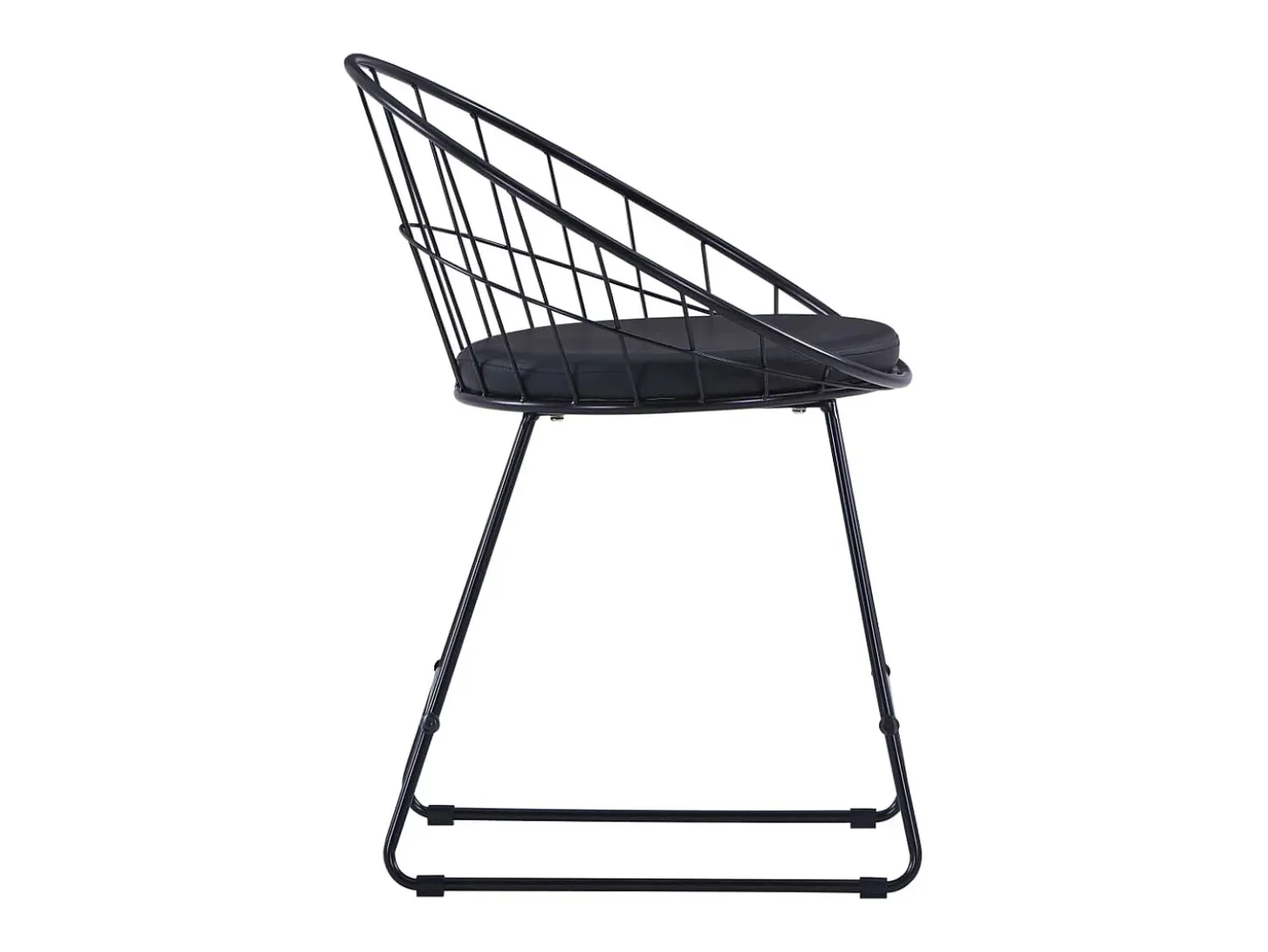 Sillas de comedor asientos de cuero sintético 6 unidades acero negro