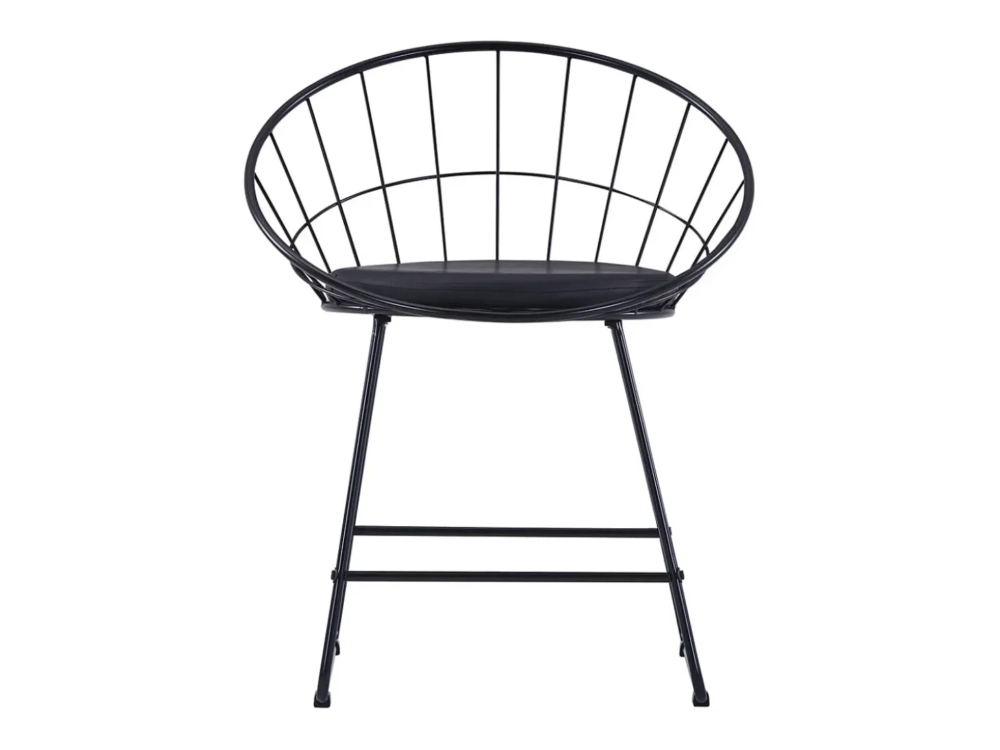 Sillas de comedor asientos de cuero sintético 6 unidades acero negro