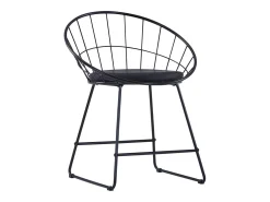 Sillas de comedor asientos de cuero sintético 6 unidades acero negro
