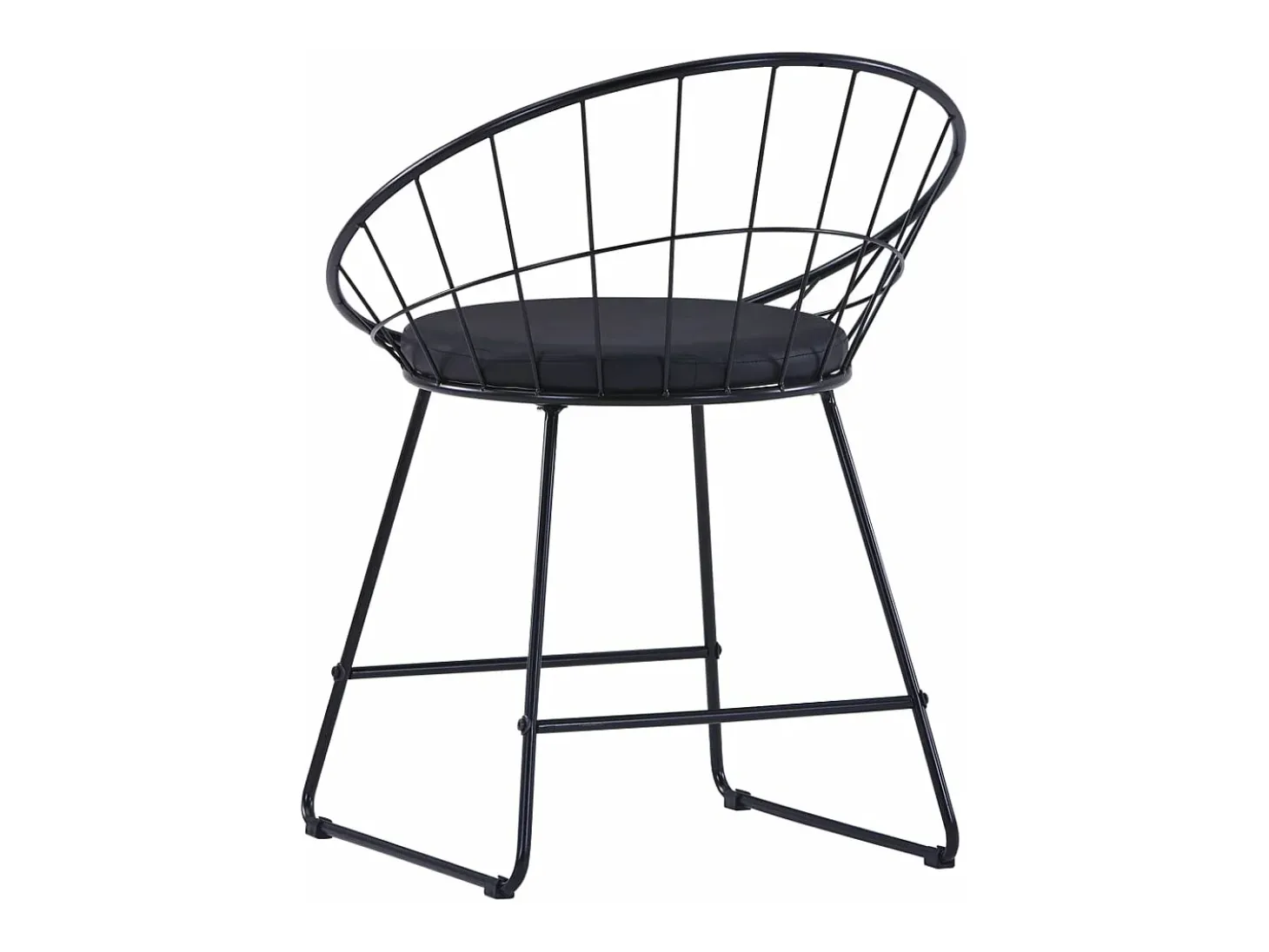Sillas de comedor asientos de cuero sintético 6 unidades acero negro