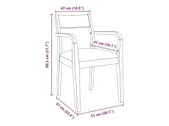 Sillas de comedor con cojines 2 uds madera maciza marrón caucho
