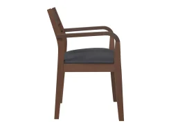 Sillas de comedor con cojines 2 uds madera maciza marrón caucho