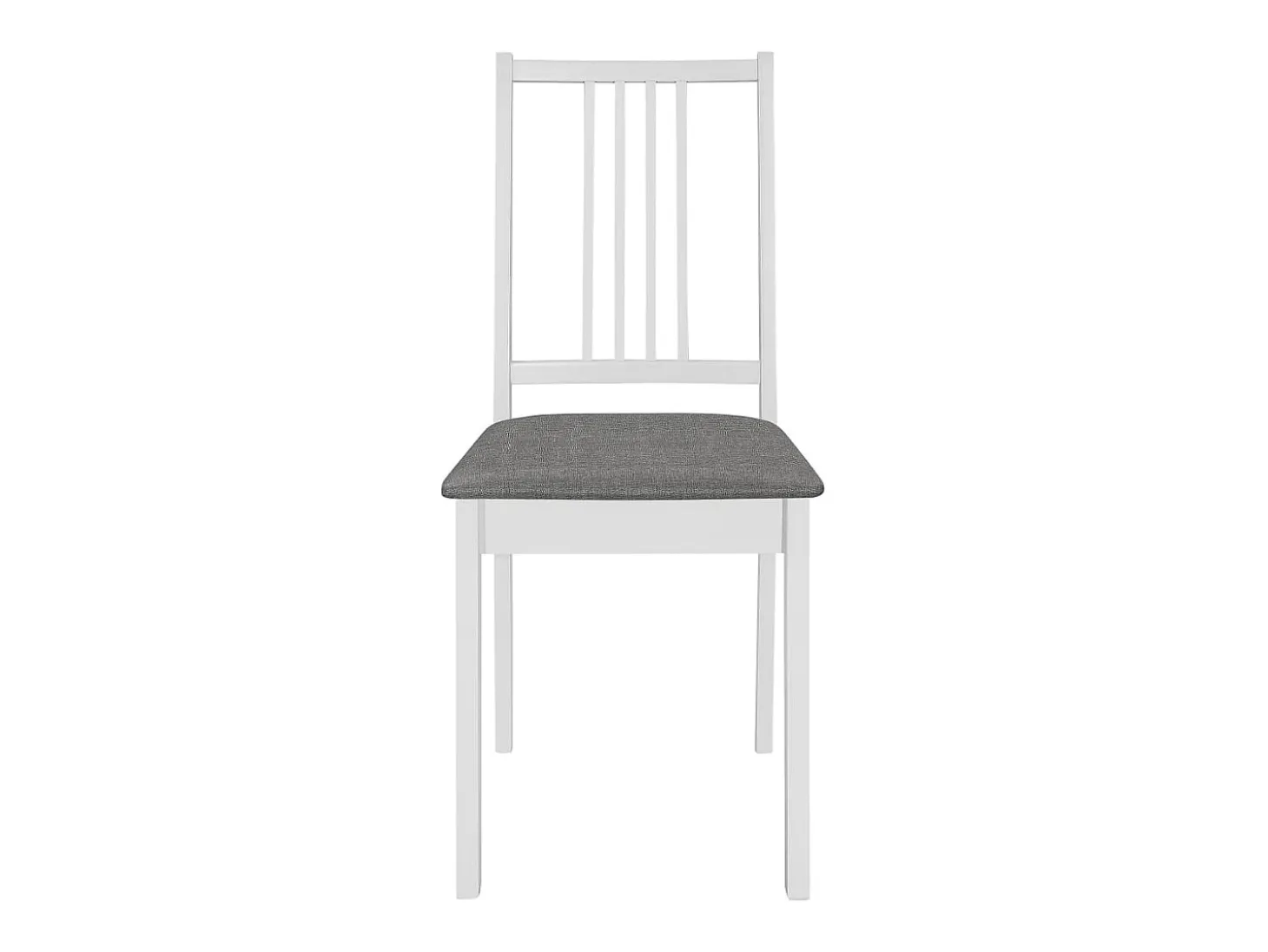 Sillas de comedor con cojines 6 unidades madera maciza blanca
