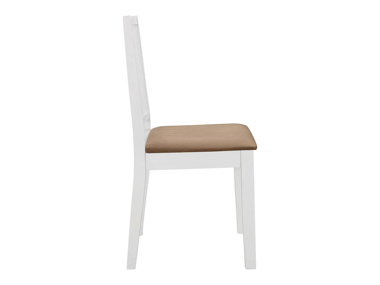 Sillas de comedor con cojines 4 unidades madera maciza blanca