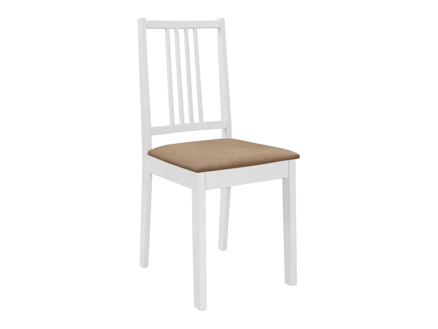 Sillas de comedor con cojines 4 unidades madera maciza blanca