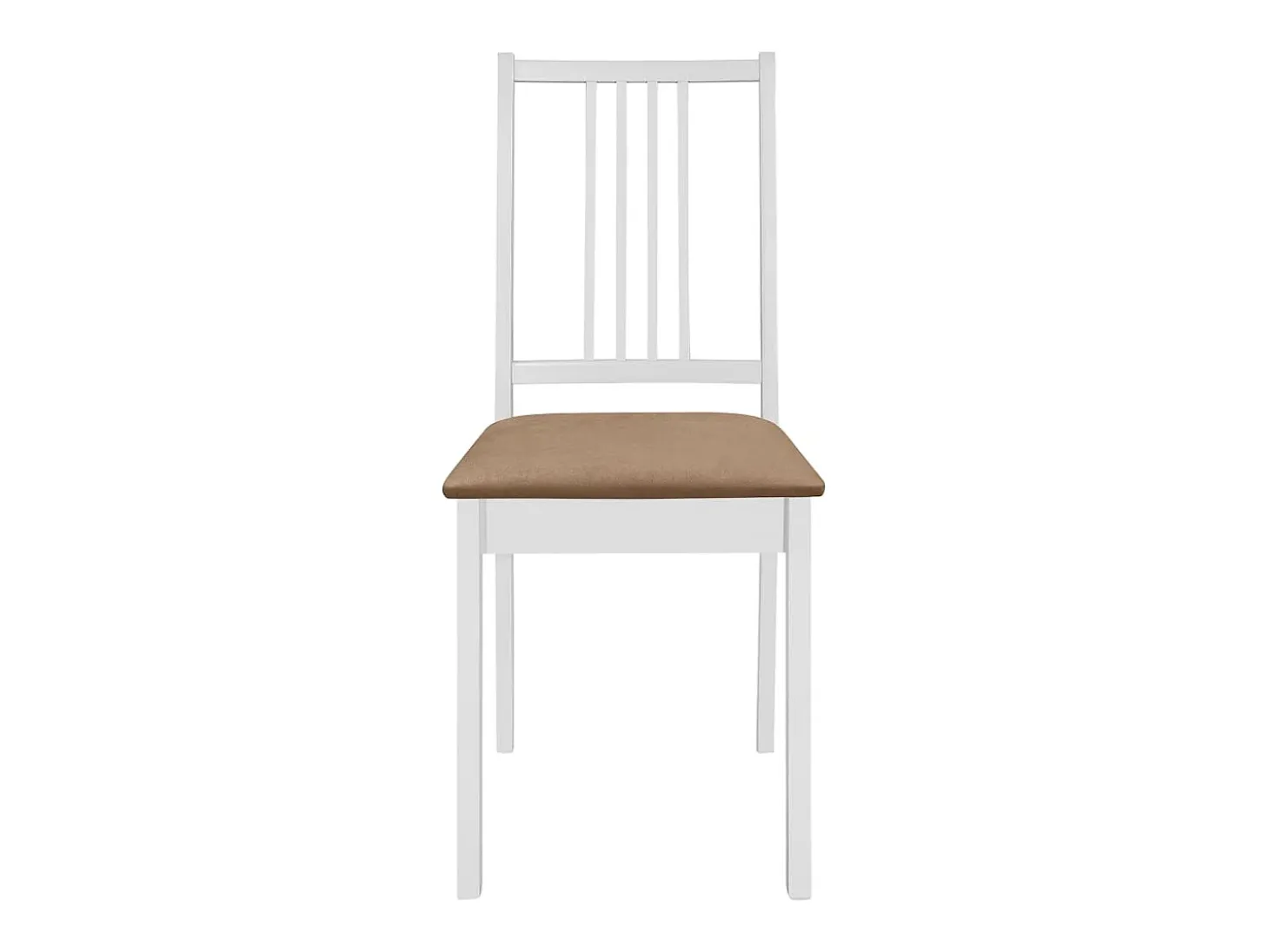 Sillas de comedor con cojines 4 unidades madera maciza blanca