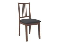 Sillas de comedor con cojines 2 unidades madera maciza marrón caucho