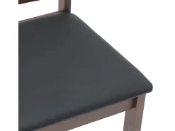 Sillas de comedor con cojines 2 unidades madera maciza marrón caucho