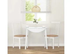 Sillas de comedor con cojines 2unidades madera maciza blanco caucho