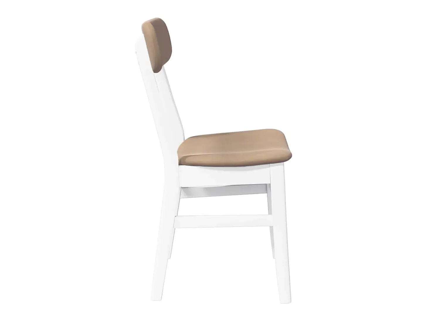 Sillas de comedor con cojines 2unidades madera maciza blanco caucho