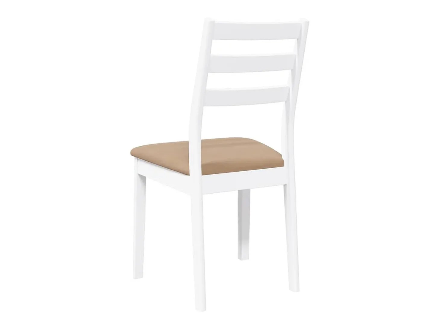 Sillas de comedor con cojines 2unidades madera maciza blanco caucho