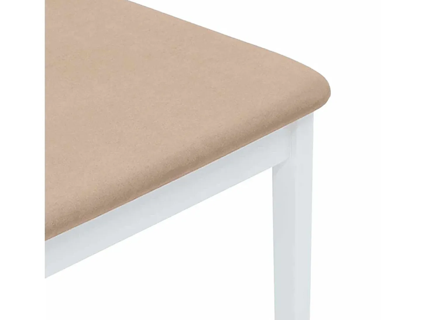 Sillas de comedor con cojines 2unidades madera maciza blanco caucho