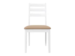 Sillas de comedor con cojines 2unidades madera maciza blanco caucho