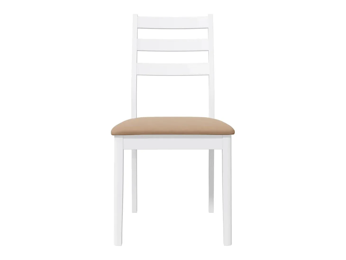 Sillas de comedor con cojines 2unidades madera maciza blanco caucho