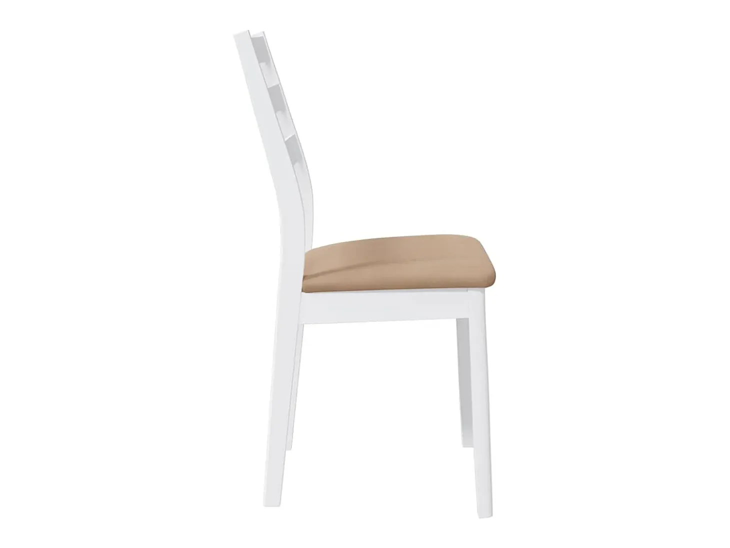 Sillas de comedor con cojines 2unidades madera maciza blanco caucho