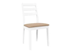 Sillas de comedor con cojines 2unidades madera maciza blanco caucho