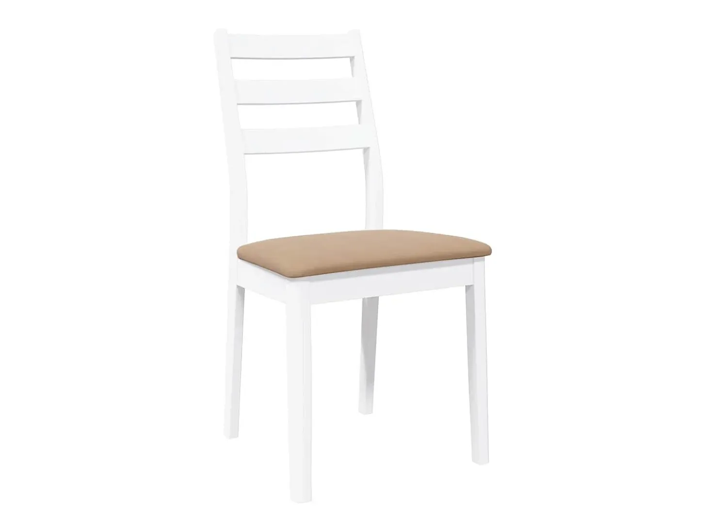 Sillas de comedor con cojines 2unidades madera maciza blanco caucho
