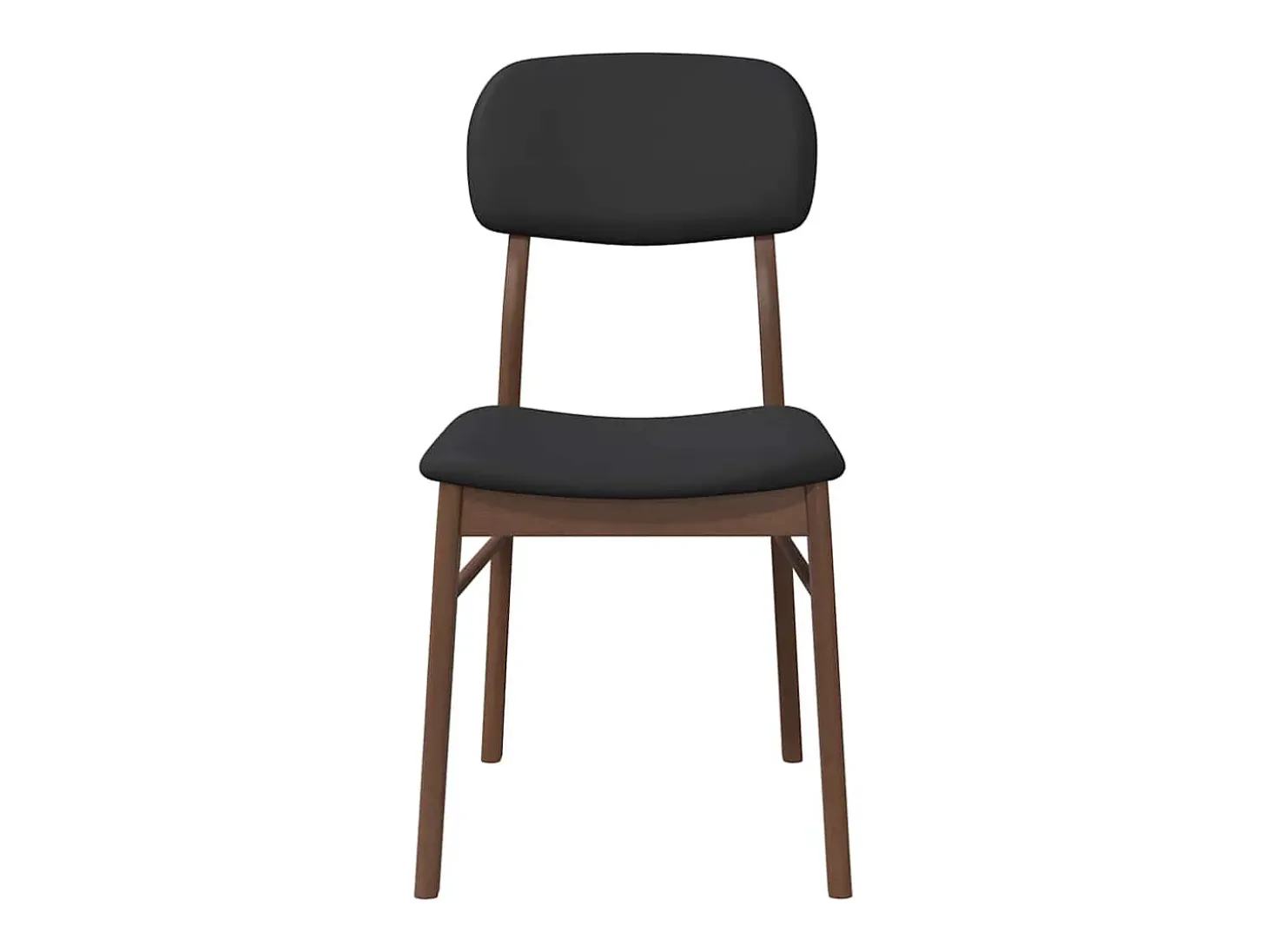 Sillas de comedor con cojines 2 unidades madera maciza marrón caucho