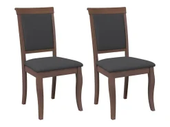 Sillas de comedor con cojines 2 uds madera maciza marrón caucho