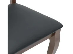 Sillas de comedor con cojines 2 uds madera maciza marrón caucho