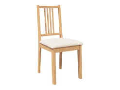 Sillas de comedor con cojines 2unidades madera maciza natural caucho