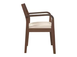 Sillas de comedor con cojines 2 uds madera maciza marrón caucho
