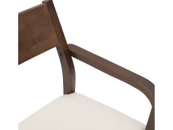 Sillas de comedor con cojines 2 uds madera maciza marrón caucho