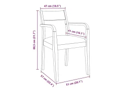 Sillas de comedor con cojines 2 uds madera maciza marrón caucho