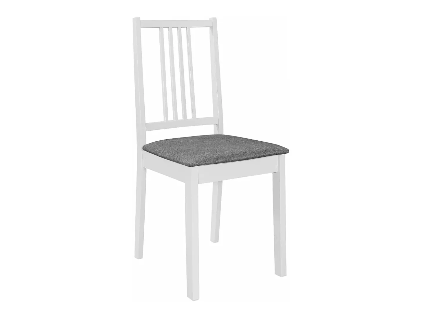 Sillas de comedor con cojines 4 unidades madera maciza blanca