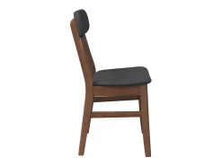 Sillas de comedor con cojines 2 unidades madera maciza marrón caucho