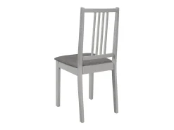 Sillas de comedor con cojines de madera maciza gris 2 unidades