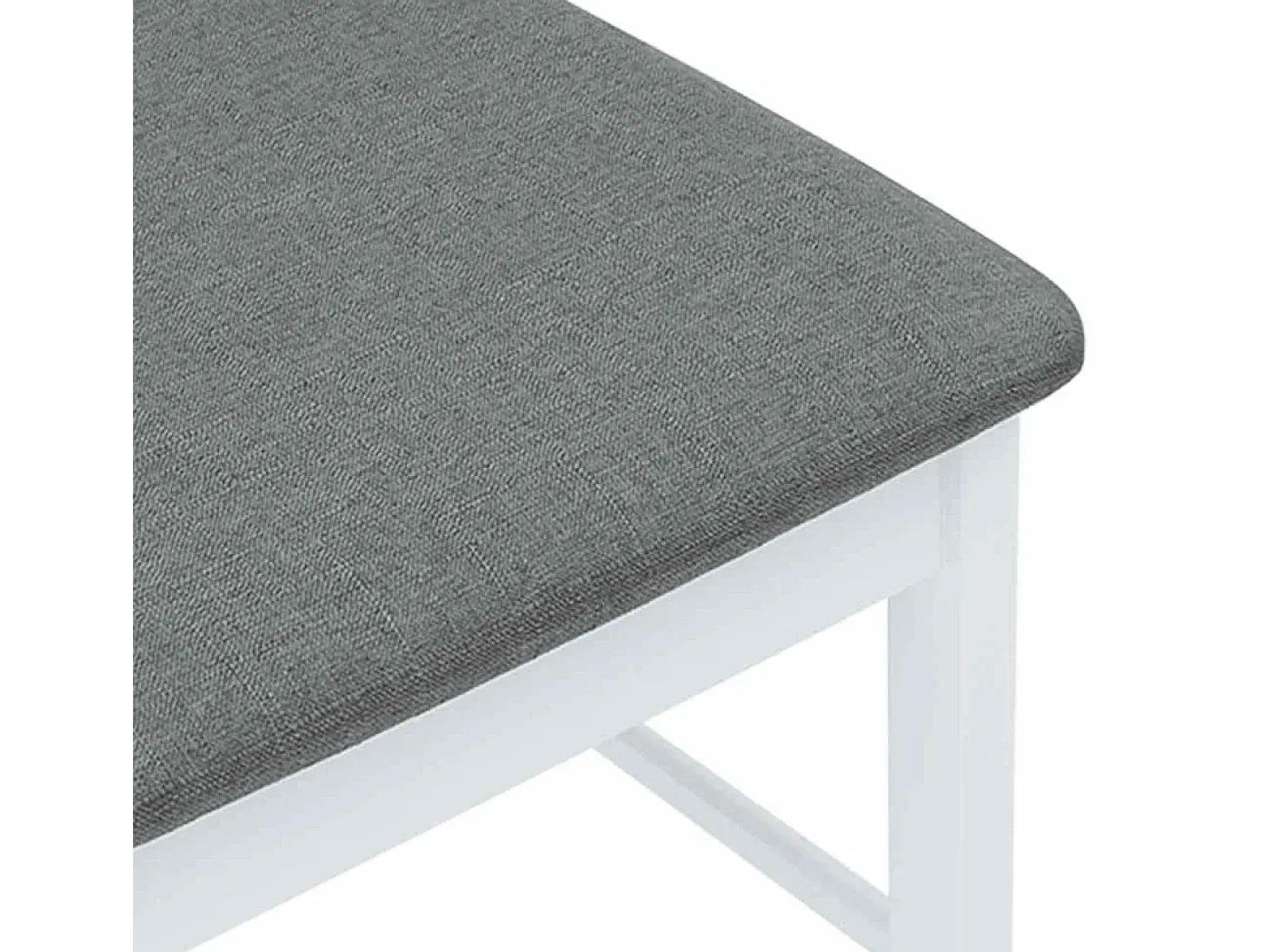 Sillas de comedor con cojines 2unidades madera maciza blanco caucho