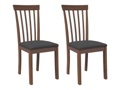 Sillas de comedor con cojines 2 unidades madera maciza marrón caucho