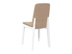 Sillas de comedor con cojines 2uds madera maciza blanco caucho