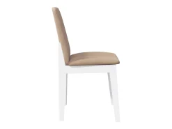 Sillas de comedor con cojines 2uds madera maciza blanco caucho
