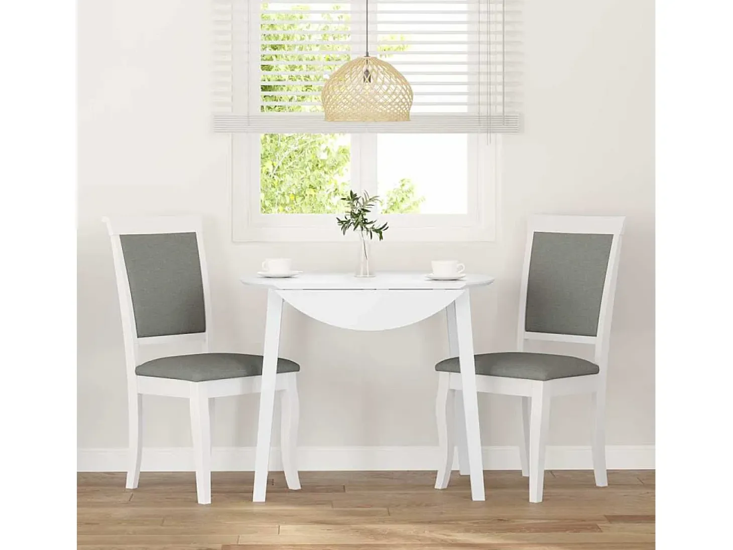 Sillas de comedor con cojines 2unidades madera maciza blanco caucho