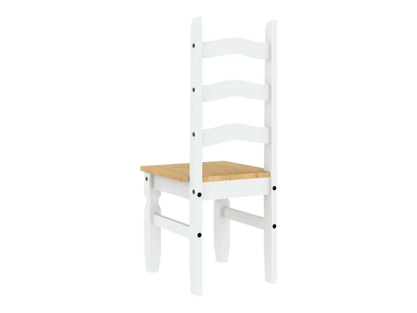 Sillas de comedor Corona 2 uds madera pino blanco 42x47x107 cm