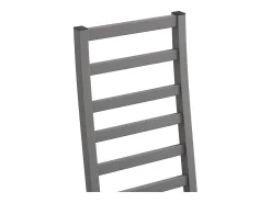 Sillas de comedor de metal, diseño elegante, piel sintética, patas de acero, color gris (40x47x107 cm)
