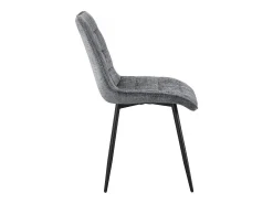 Sillas de comedor de tela premium "Yanis" - Juego de 4 - Gris