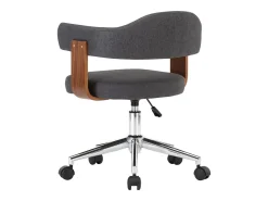 Sillas de comedor girartorias 2 unidades madera curvada y tela gris