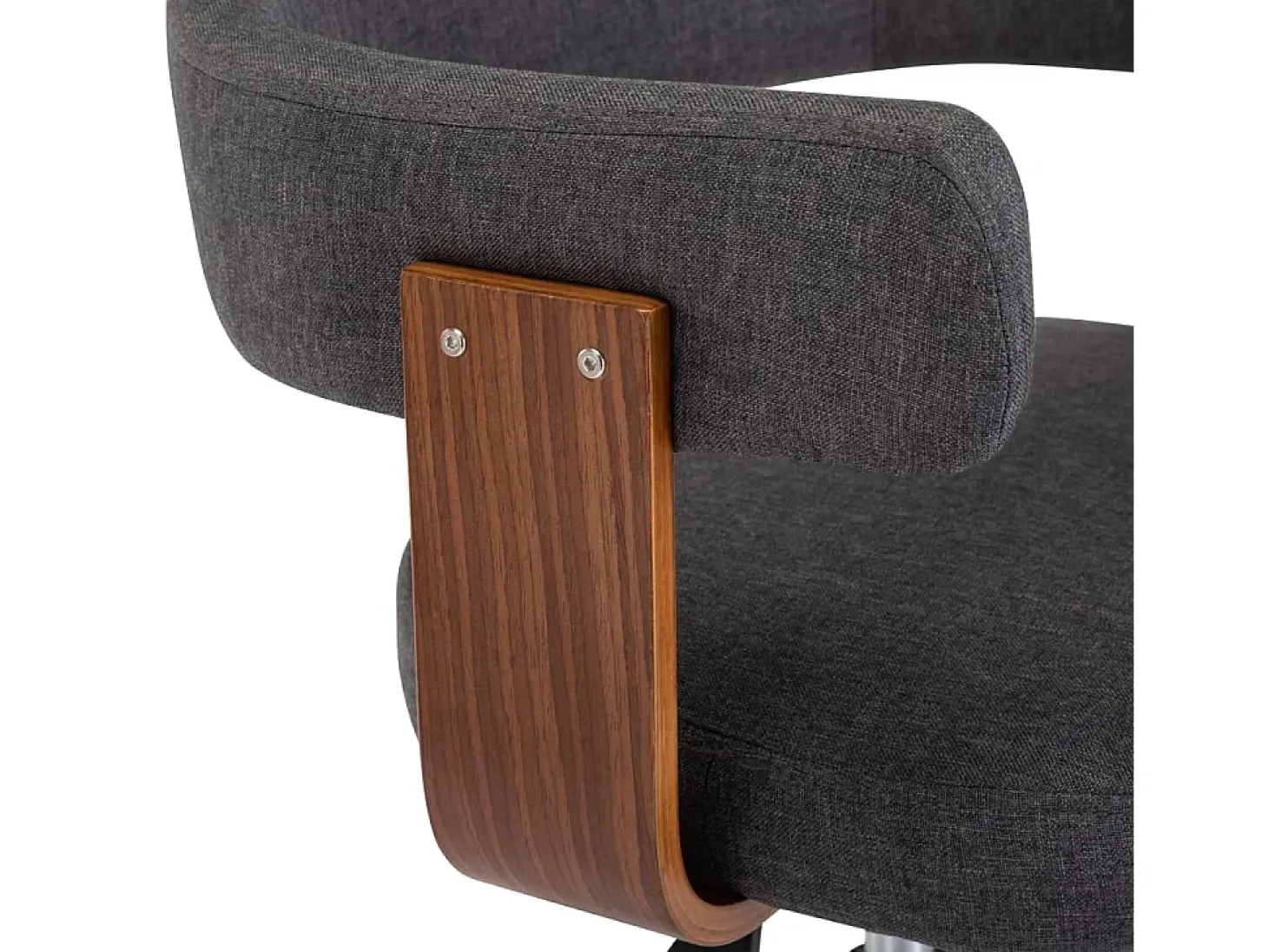 Sillas de comedor girartorias 2 unidades madera curvada y tela gris
