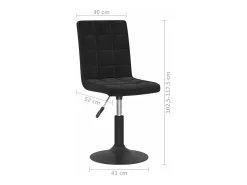 Sillas de comedor giratorias 2 unidades terciopelo negro