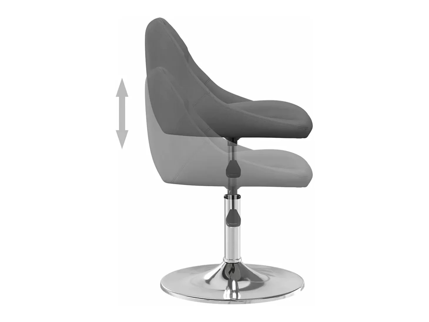 Sillas de comedor giratorias 2 unidades terciopelo gris oscuro